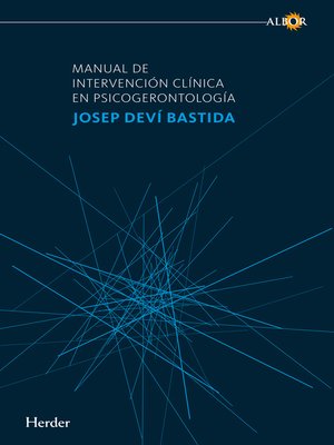cover image of Manual de intervención clínica en psicogerontología